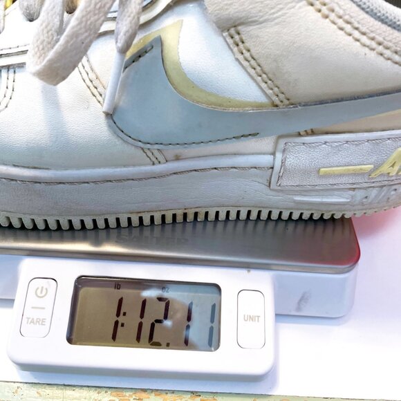 Nike Air Force 1 Shadow Sail Light Silver Citron Tint, Size 8 - Picture 8 of 8